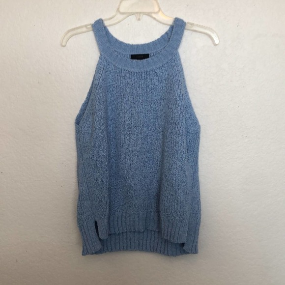 J Crew Light Blue Sweater Tank Top - Picture 1 of 3